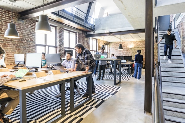Modern startup workspace